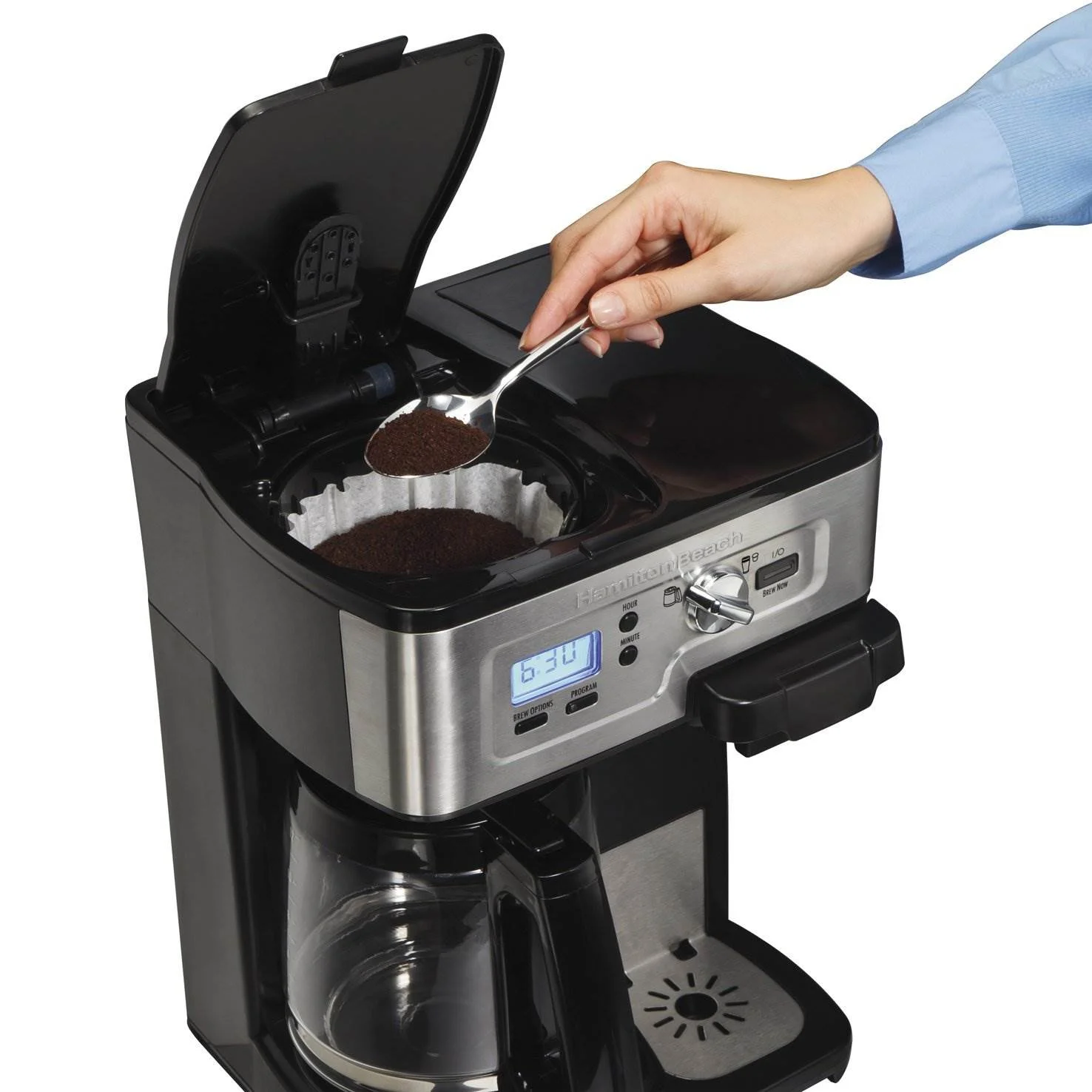 Hamilton Beach 2-Way FlexBrew 1-12 Cup K-Cup Ready Coffee Maker Brewer 49983
