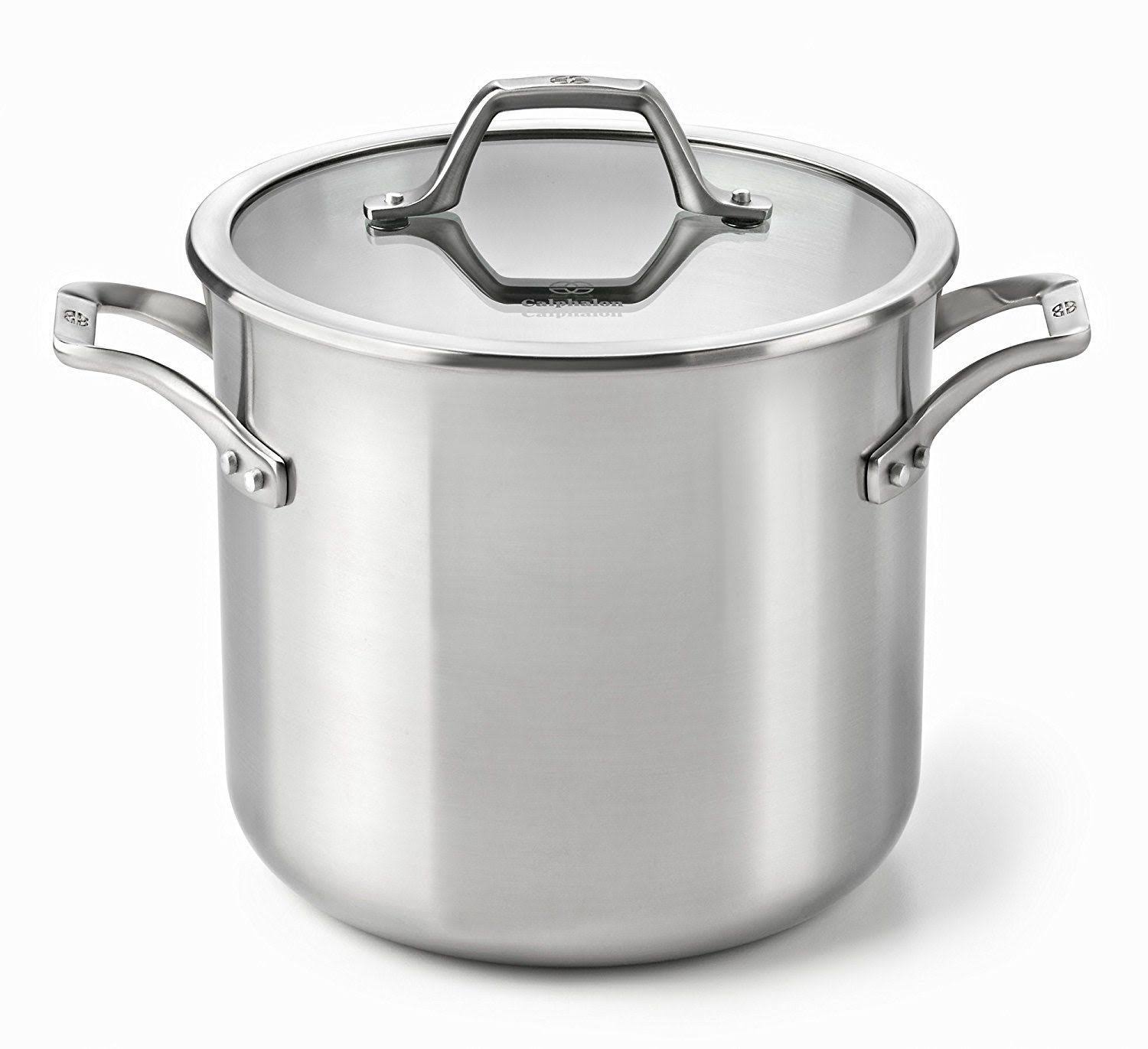 Calphalon 10-Piece Accucore Stainless Steel Cookware Set