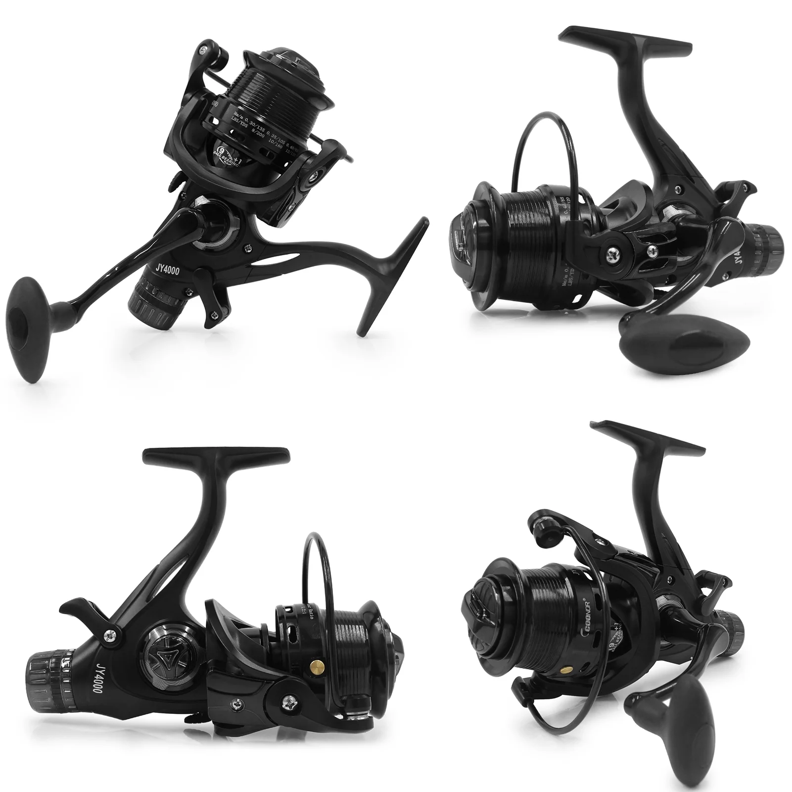 9+1BB Speed Ratio Fishing Reel with Dual Brake System Smooth  Reel with Dual Spool Interchangeable Handle Fishing Tackle
