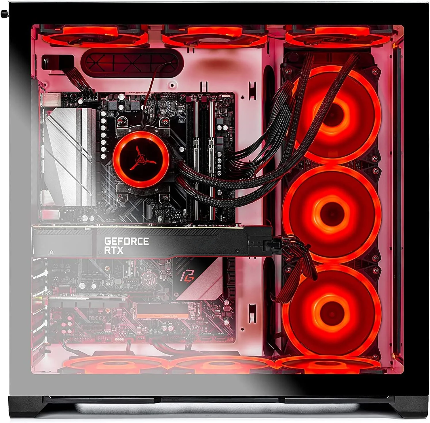 Skytech Prism II Gaming Computer PC Desktop - AMD Ryzen 7 5800X 8-Core 3.8GHz, RTX 3080 Ti 12G GDDR6X, 1TB NVMe Gen4 SSD, 16GB DDR4 3200, RGB Fans, 360mm AIO, AC WiFi, Windows 10 Home 64-bit, White