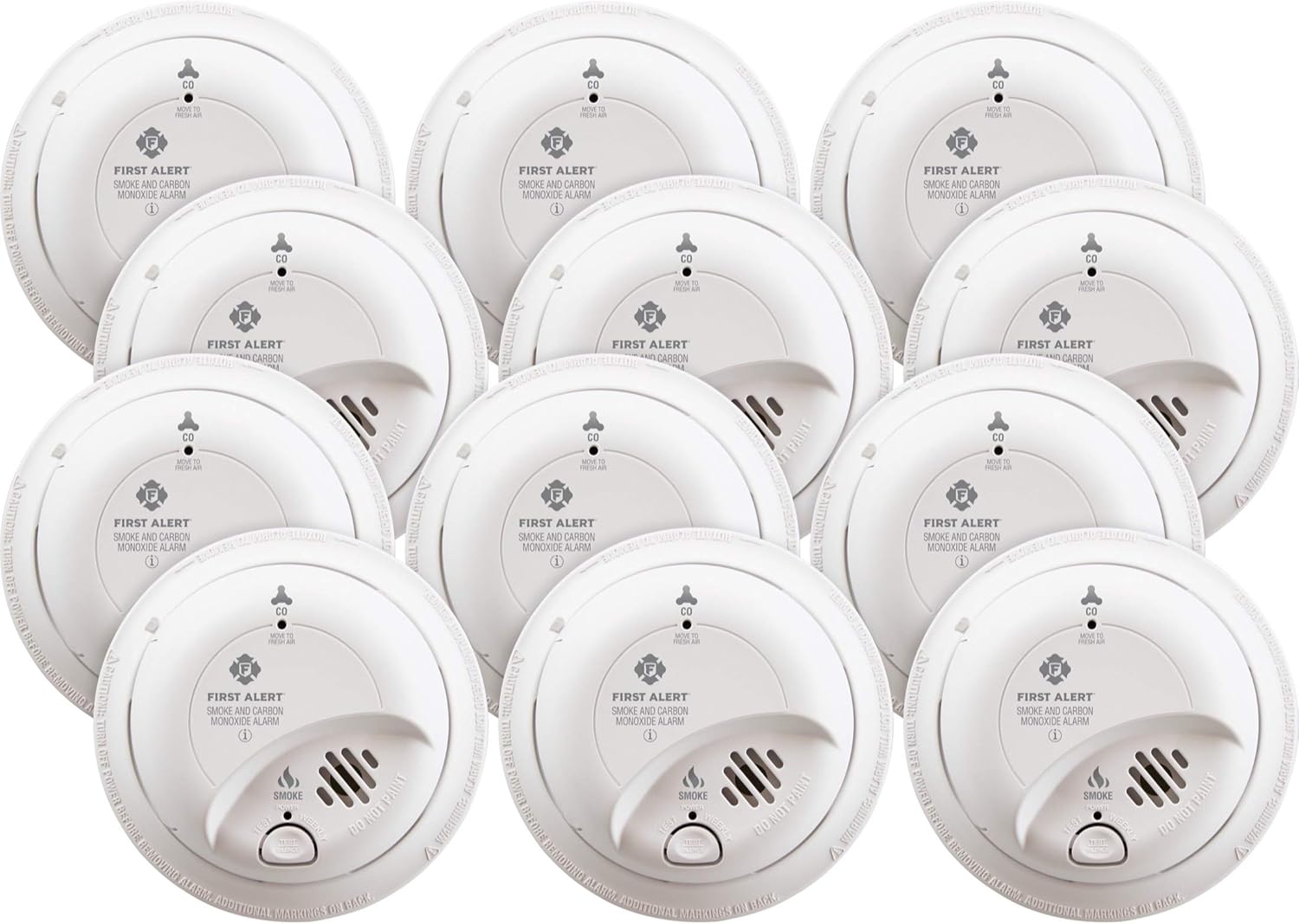 FIRST ALERT BRK SC9120B-3 Hardwired Smoke and Carbon Monoxide (CO) Detector with Battery Backup. 3-Pack , White