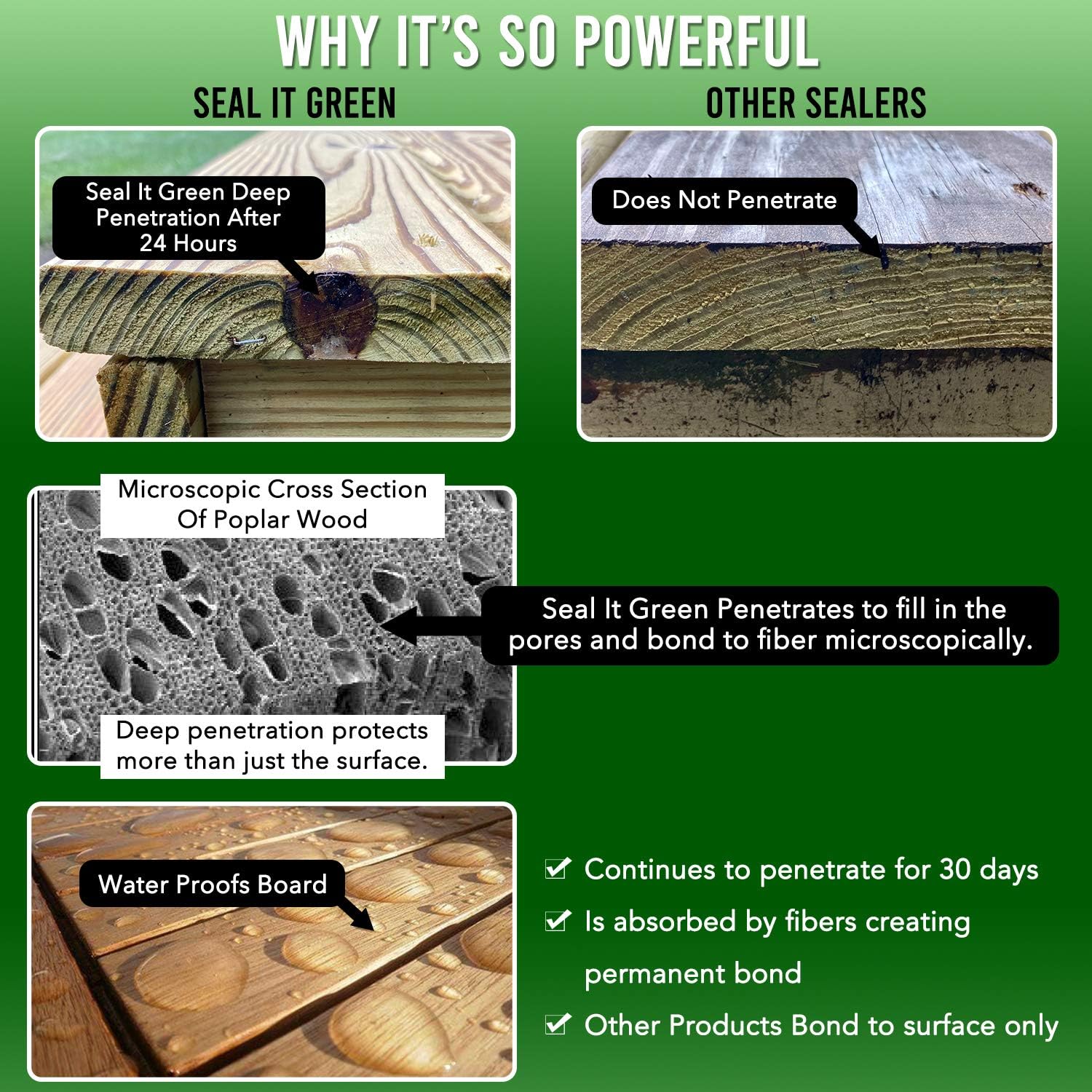 Seal It Green Garden Box Sealer-Plant Based, Non-Toxic and Non-Leaching Garden Bed Wood Sealer. Helps Protect Cedar & All Wood Types Used for Raised Bed Gardens Without Toxic Chemicals