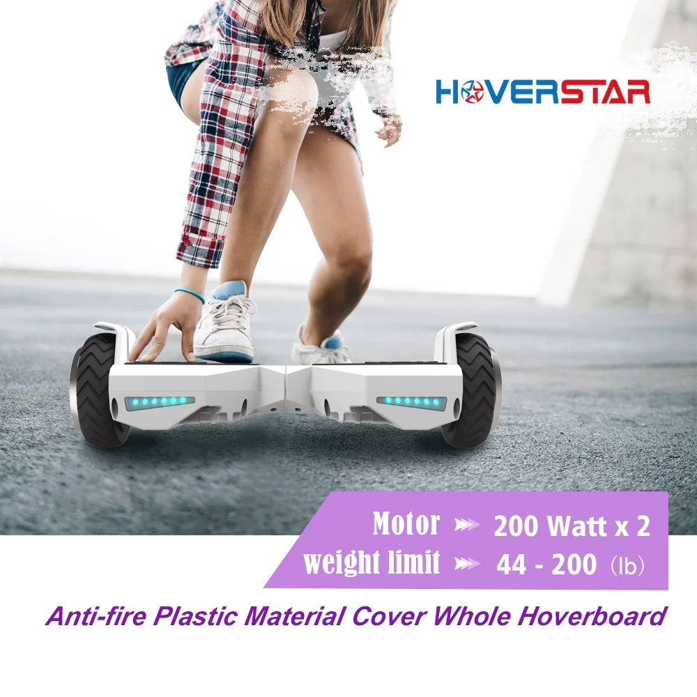 Hoverboard 6.5" UL 2272 Listed Two-Wheel Self Balancing Electric Scooter White