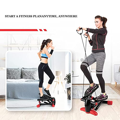 Steppers for Exercise, Exercise Step Machine with LCD Display Stepper Machine Fitness Aerobic Stepper Home Gym Equipment for Beginners and Advanced Users, Mini Aerobic Stepper