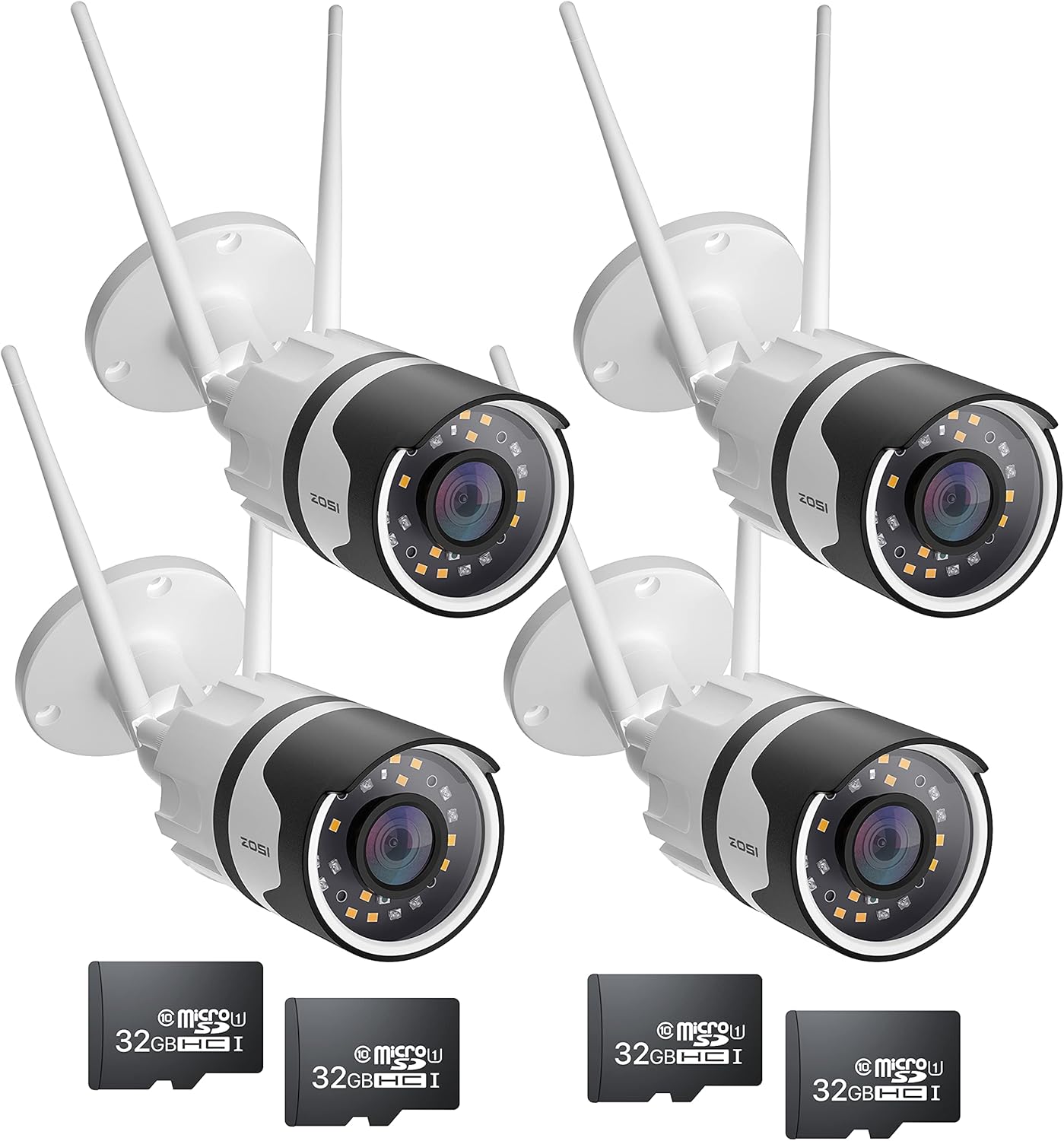 ZOSI 5MP Lite Home Security Camera System Indoor Outdoor,8 Channel H.265+ CCTV DVR and 8 x 1080p 1920TVL Weatherproof Surveillance Cameras,80ft Night Vision,Motion Alert,Remote Access,NO HDD