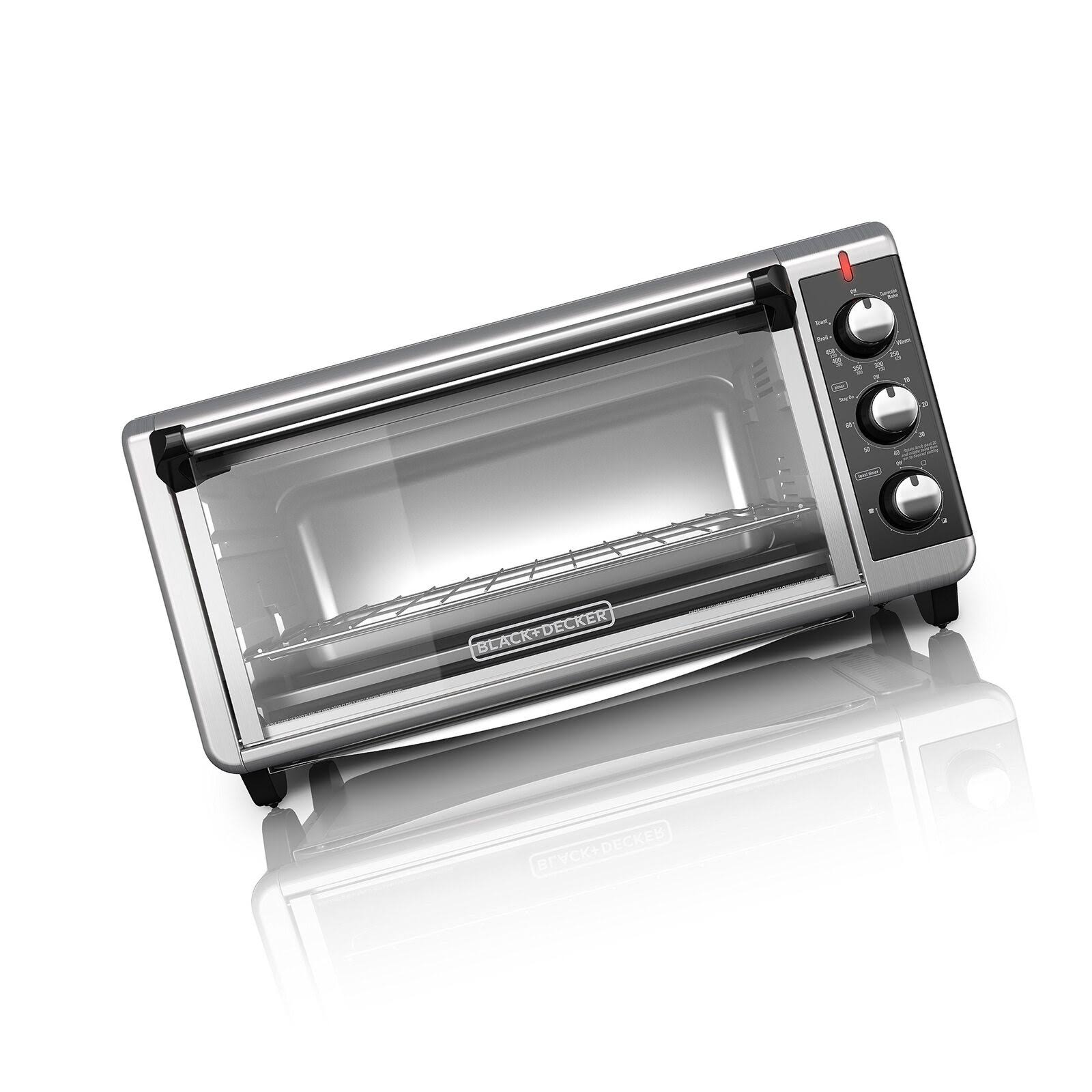 Black+decker TO3250XSB 8-Slice Extra Wide Convection Countertop Toaster Oven