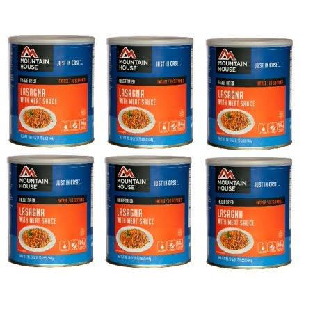 Mountain House Freeze Dried Food lasagna with Meat Sauce-6 Cans Combos