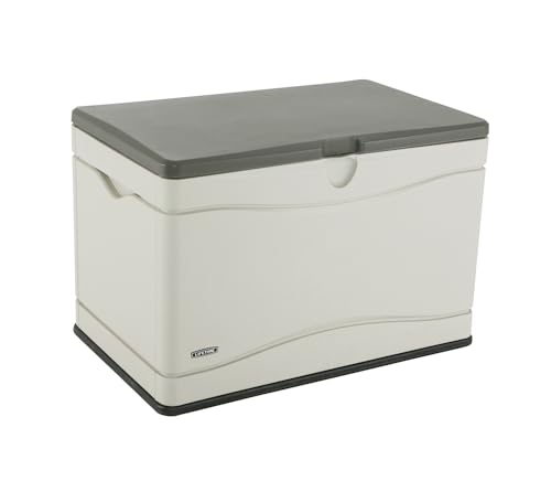 LIFETIME 60254 Heavy-Duty Outdoor Storage Deck Box, 150 Gallon, Desert Sand/Brown