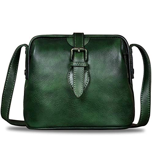 Genuine Leather Crossbody Bag for Women Small Satchel Handmade Vintage Mini Purse
