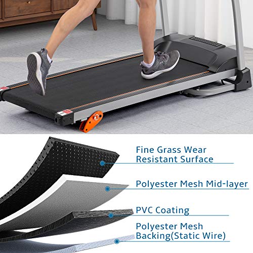 Foldable Treadmill, 2.5 HP Portable Compact Treadmill with Incline LED Displays, 7.5MPH Treadmill Walking Pad Load Capacity 220LBS for Home Office