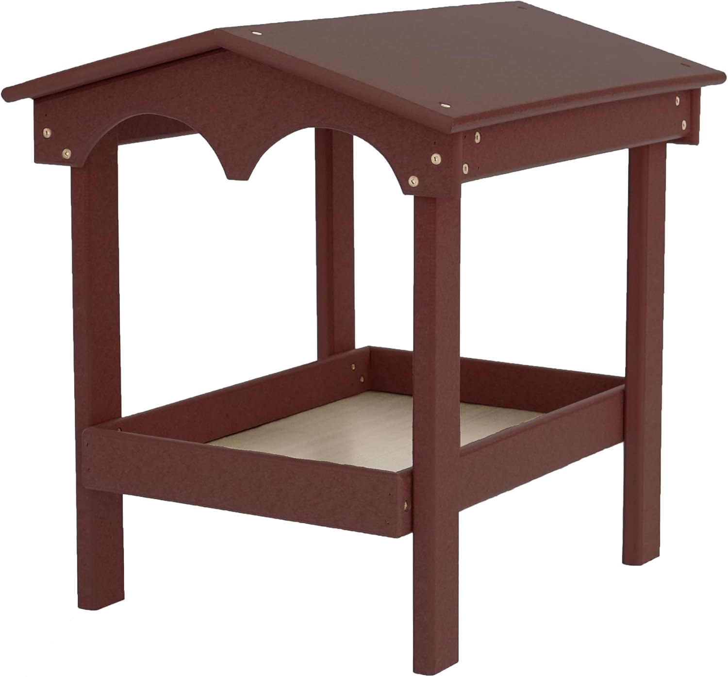 DutchCrafters Large Covered Ground Feeder for Birds and Wildlife, Made from Plastic Poly - Amish Made in America (Dark Gray)