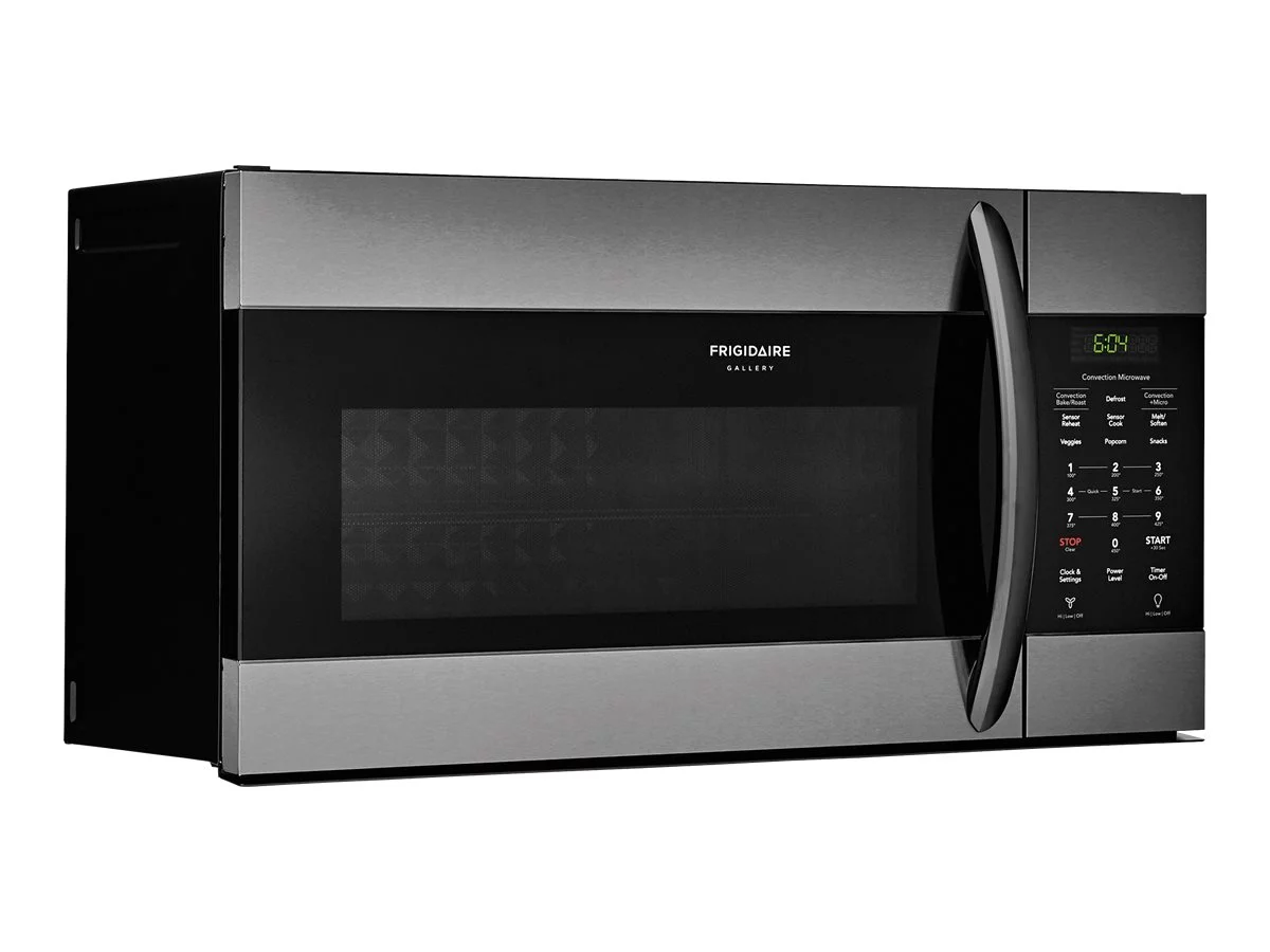 Frigidaire Gallery Series FGMV155CTD - Microwave oven with convection - over-range - 1.5 cu. ft - 900 W - black stainless steel with built-in exhaust system