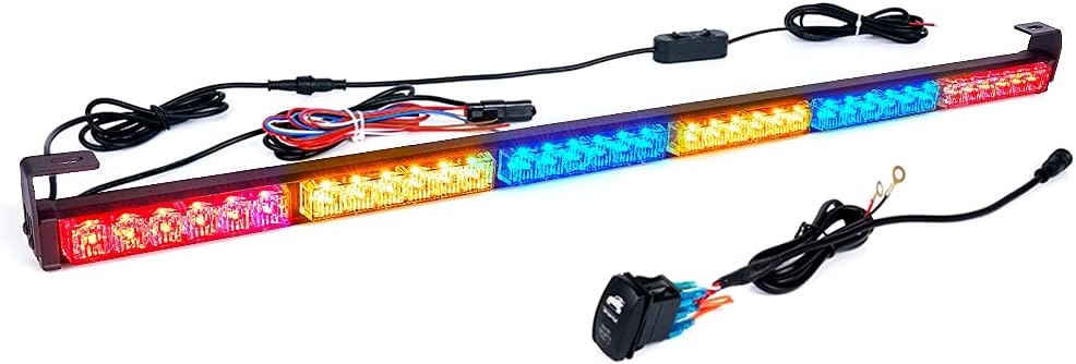 Xprite Upgraded 36" Offroad Rear Chase LED Strobe Light Bar, All in One w/ Turn Signal Brake Reverse Light for Can-Am, ATV, UTV, Yamaha, Side by Side and Off Road Vehicles - RYGYGR