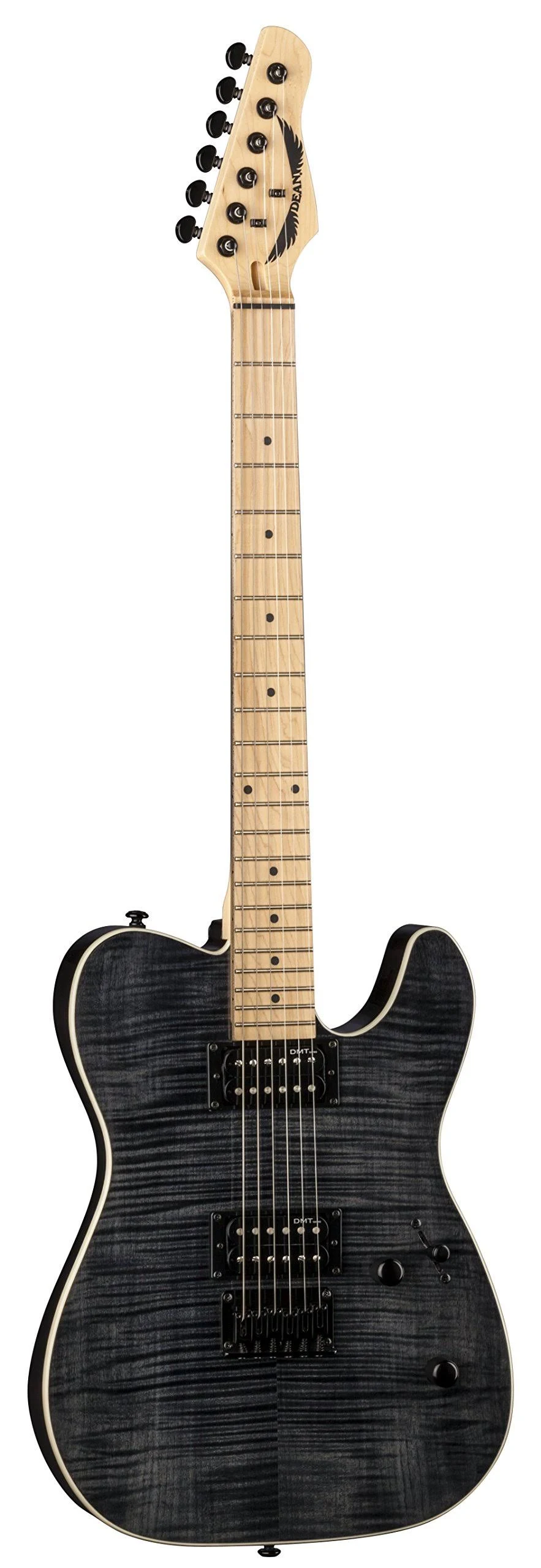 Dean Nashvegas Flame Hum Hum Electric Guitar Trans Black