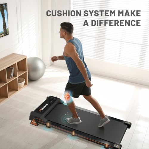 Maksone Walking Pad with Adjustable Incline,Under Desk Treadmill for Home/Office,Portable Treadmills,Installation-Free,Remote Control