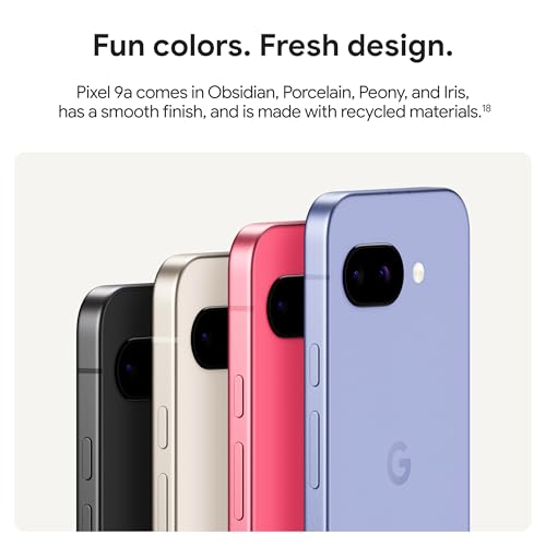 Google Pixel 9a with Gemini - Unlocked Android Smartphone with Incredible Camera and AI Photo Editing, All-Day Battery, and Powerful Security - Iris - 128 GB