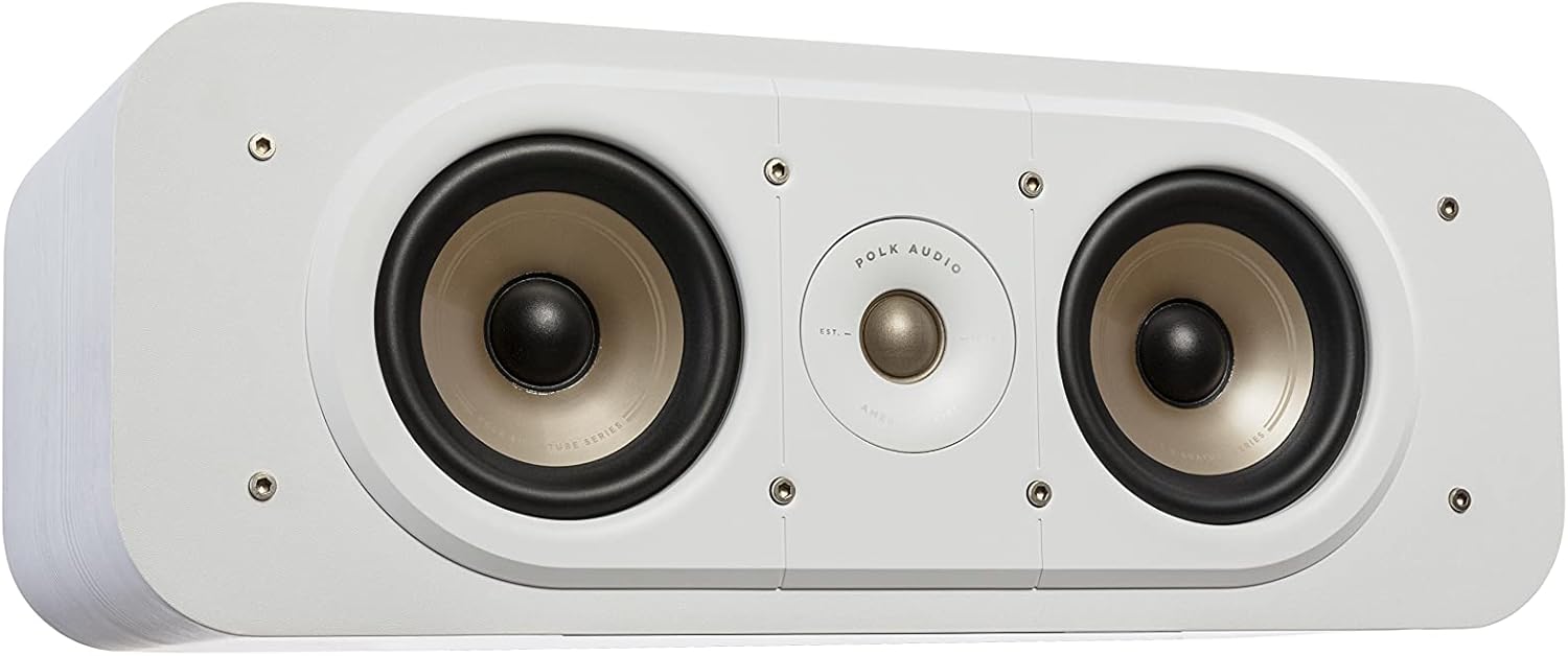 Polk Signature Elite ES30 Center Channel Speaker - Hi-Res Audio Certified and Dolby Atmos & DTS:X Compatible, 1" Tweeter & Two 5.25" Woofers, Dual Power Port for Effortless Bass, Stunning Black