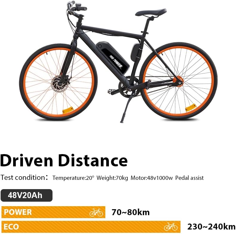 1500W Bicycle Battery 48V 1500W Ebike Battery 48 volt E bike Battery 48V 20Ah Electric Bike Battery with 40A BMS and USB Port
