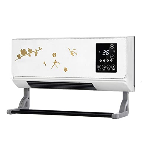 Electric Space Heater 2000W Wall Mounted Air Cooler Conditioner Heater Fan Heating Cooling Room Bathroom Waterproof Remote Timing Air Conditioning Fan Space Heaters