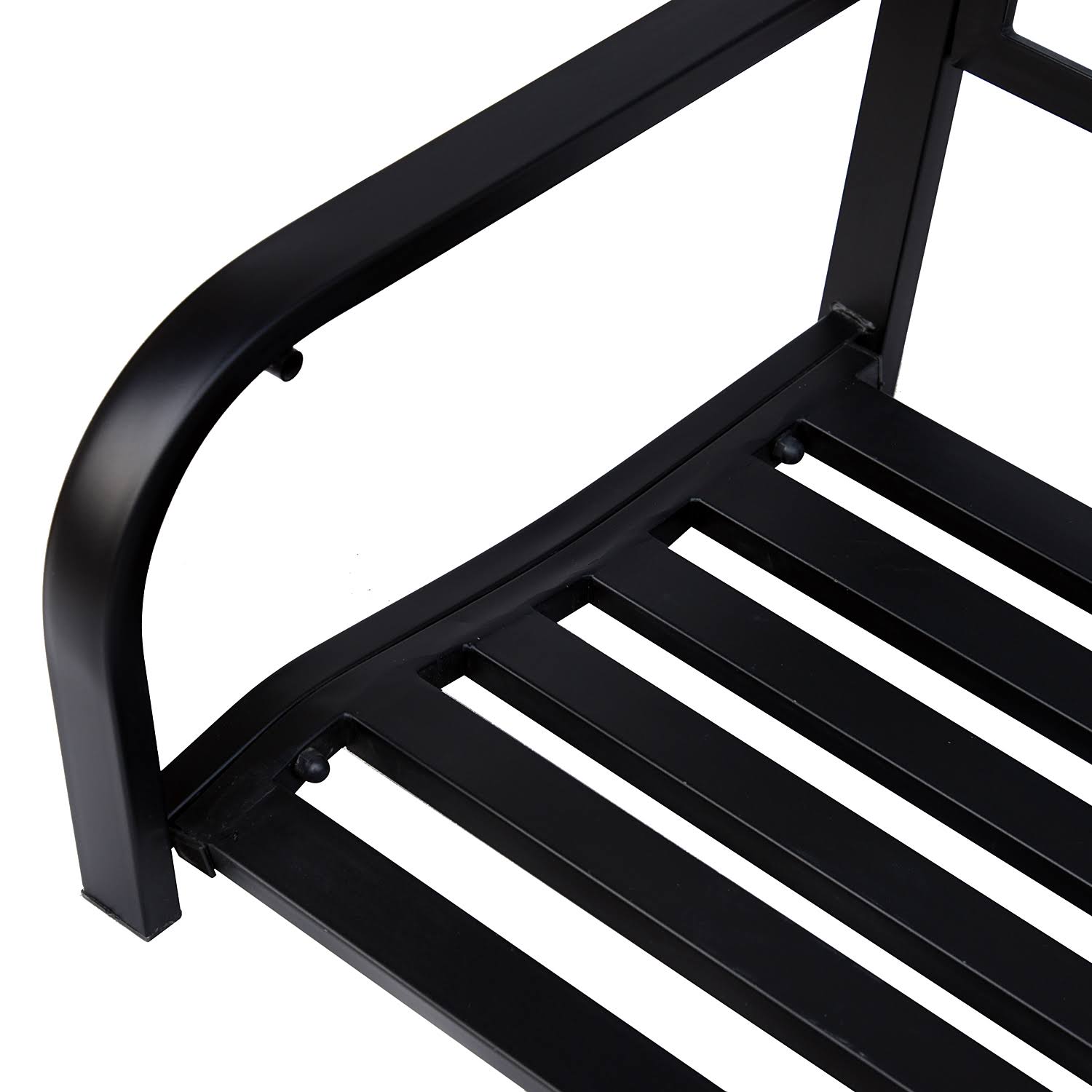 Outsunny Metal Porch Swing Chair Seat with Fleur-de-lis Decor, Steel
