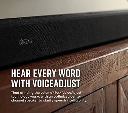 Polk MagniFi Max AX 5.1.2 Channel Sound Bar with 10" Wireless Subwoofer, Dolby Atmos and DTS:X Certified, Polk's Patented VoiceAdjust & SDA Technologies, Easy Setup, Black