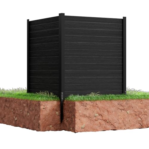 ROOMTEC 38"W X 42"H Air Conditioner Fence Panels, 2 Panels Privacy Fence for Outside Privacy Screens Trash Can Enclosure with Metal Stake,Trash Can Screen Fence Pool Equipment Fence, Wood