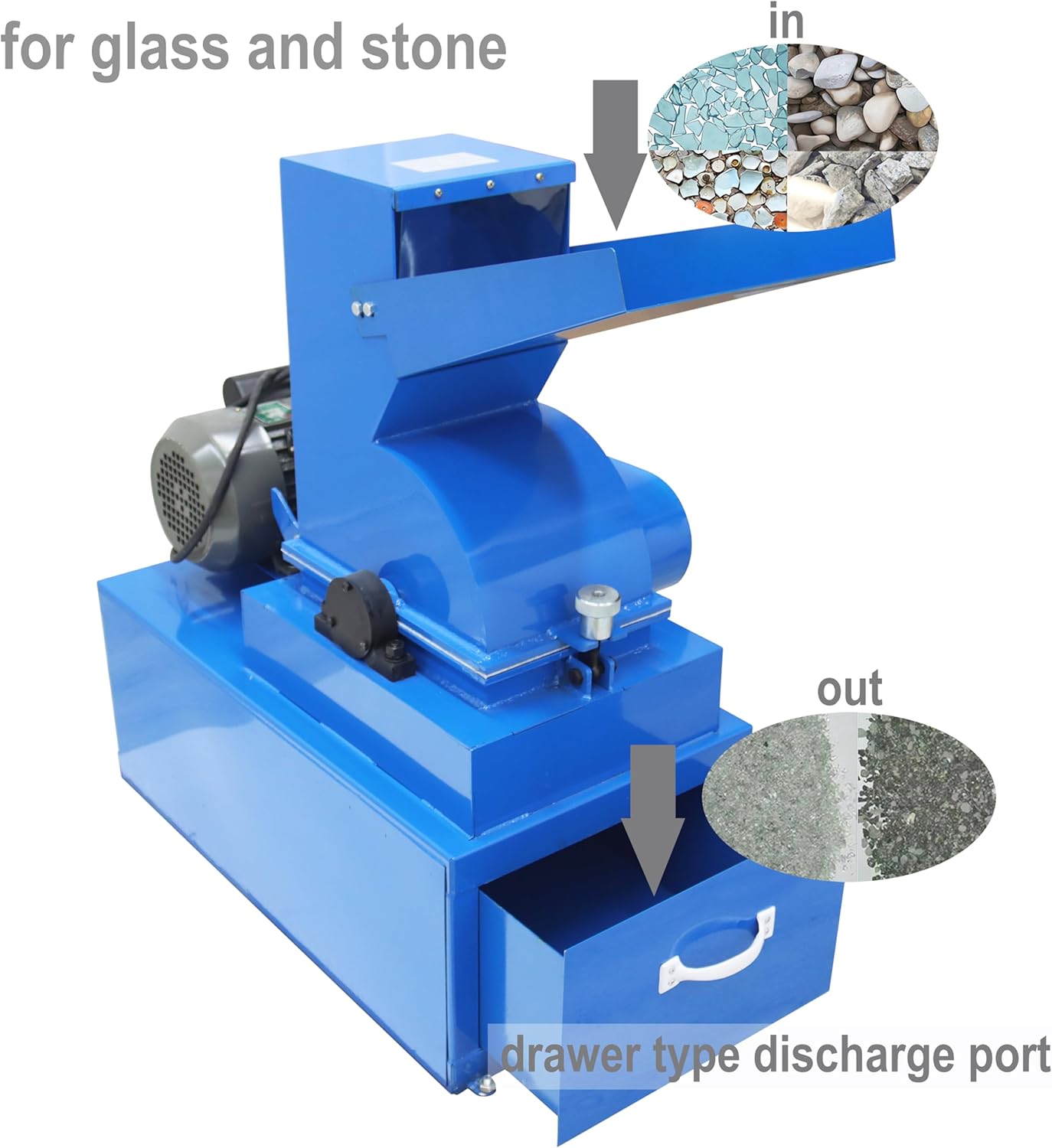 TECHTONGDA Hammer Crusher Hammer Glass Stone Rock Milling Machine Electric Shatter Grinder 220V 3KW