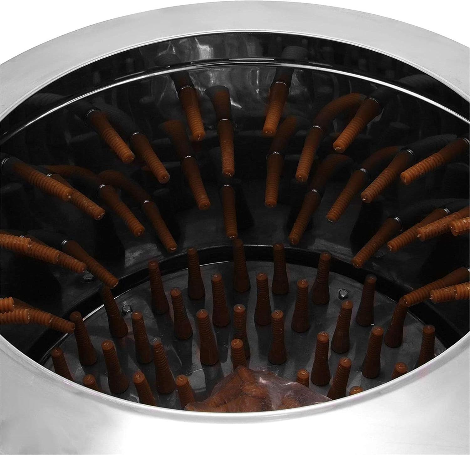 Richo 2HP 110V Stainless Steel Chicken Plucker 20 Inch Barrel Diameter Chicken De-Feather Machine Large Professional Poultry Plucker 1500W Feather Removal Picking Machine for Quail and Chicken