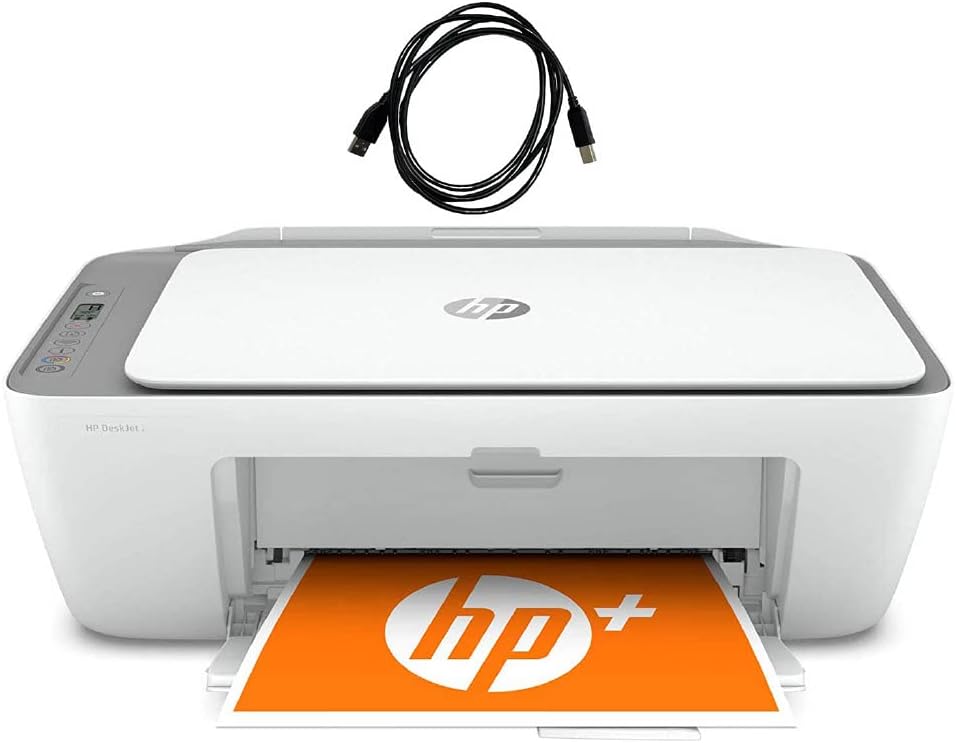 H-P DeskJet 275Series Wireless Color All-in-One Printer Connects with Wi-Fi & USB, and with A Bools USB Printer Cable