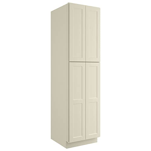 96" Kitchen Pantry Storage Cabinet - Modern Tall Storage Cabinet,2 Doors & 5 Adjustable Shelves, Freestanding Utility Cupboard for Kitchen, Living Room, Dining Room