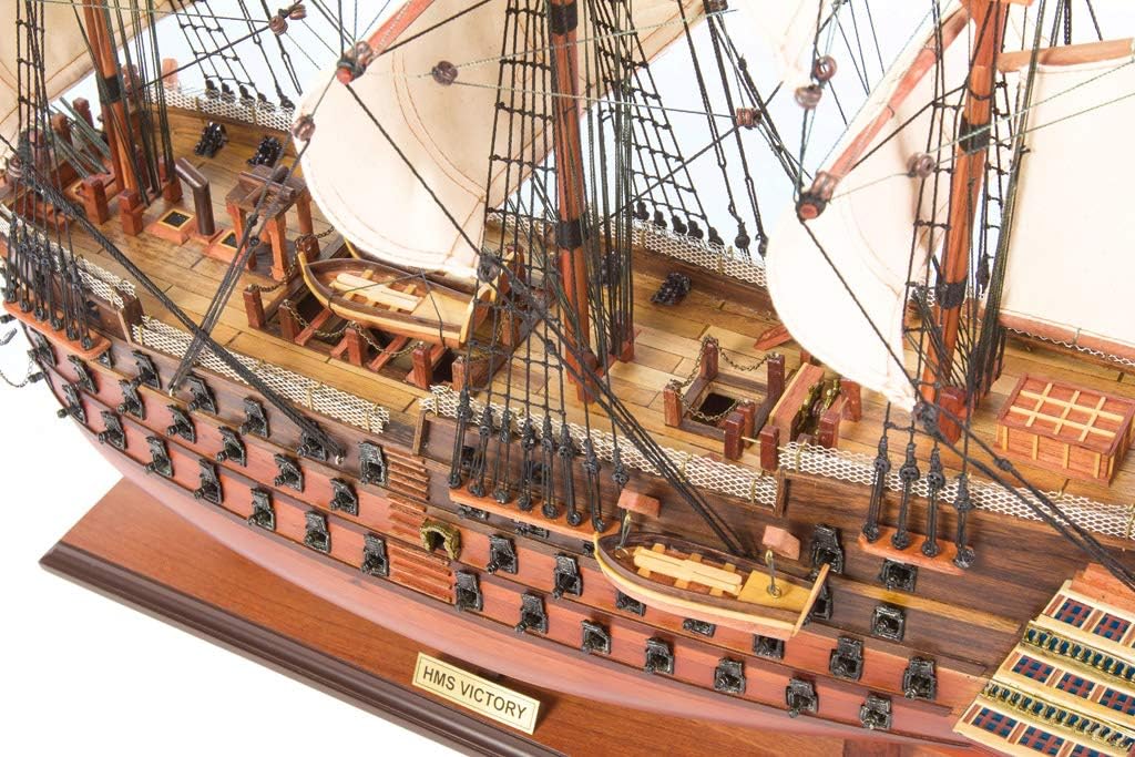 Seacraft Gallery HMS Victory Model Ship 29.5" - Fully Assembled Handcrafted Ship Model - Wooden Model Ship - British Navy Royal History &ndash; Large Wooden Boat Model