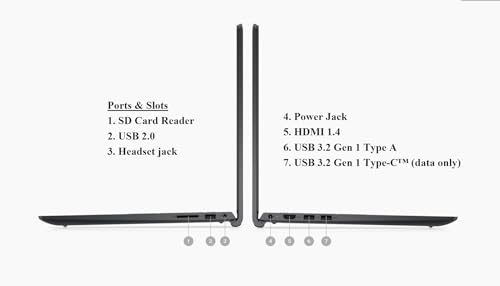 DELL 2024 Inspiron 15 Business Laptop, 15.6" Full HD LED, AMD Ryzen 5 5500U,with Microsoft Office 365, 8GB RAM, 512GB PCIe SSD, Webcam, WiFi, Win 11 Home, Long Battery Life, Carbon Black