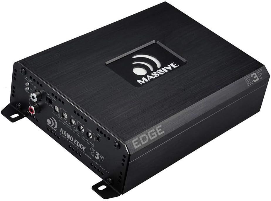 Massive Audio E3 - Car Audio 2,800 Watt Nano Edge Series, Monoblock Car Amplifier, Bass Boost, 1 Ohm Stable