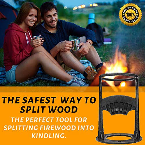 Kindling Splitter, Firewood Log Splitter, Manual Made of Cast Iron