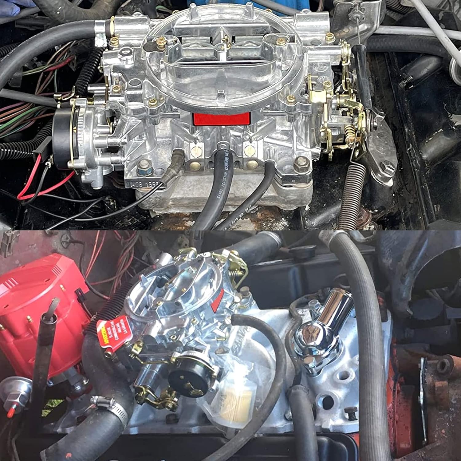 1406 Carburetor Replacement for Performer 600 CFM 4 Barrel AFB-style Square Bore Performance Carburetor with Air Value Secondary Manual Electric Choke (1406 Carburetor)