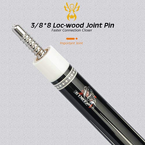 KONLLEN Pool Cue Stick Pro Taper Canadian Maple Billiard Pool Sticks for Adults with Low Deflection Shaft (10.5mm/11.5mm/12.5mm Tip) Professional Billiard Cue Set with Extension and Cue Case