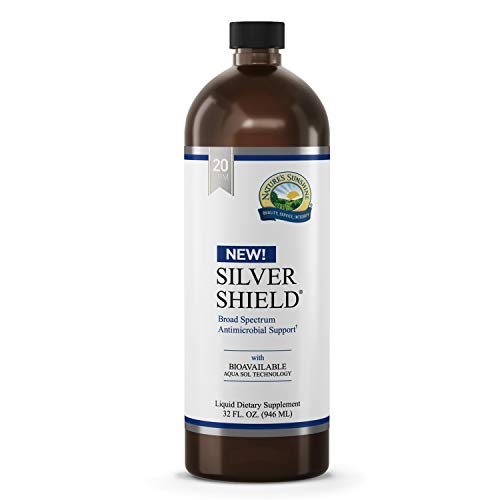 Nature's Sunshine Silver Shield Liquid, 32 Fl Oz | Colloidal Silver Liquid with Aqua Sol Technology Provides Immune Support and Protection