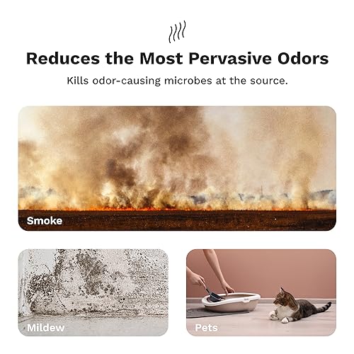 Air Purifier and Humidifier Combo, Air Purifier for Home Bedroom, Hypochlorous Acid Eliminates Bacteria Viruses Mold, Cleans & Moisturizes Air, Odor Eliminator Smoke Pets Mildew for Large Room