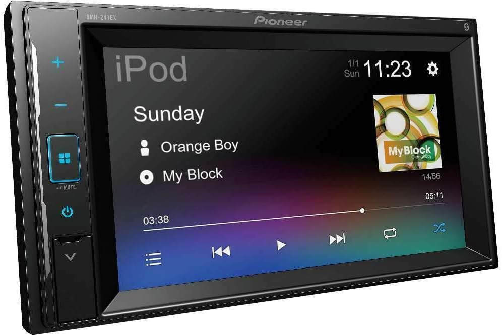 Pioneer DMH-241EX Car Stereo Safe Driver's Bundle w/ ACAM4 Backup Camera. 2-DIN Touchscreen Head Unit with Amazon Alexa Built in, Bluetooth Receiver for Hands-Free Calling and Media Streaming, No CD