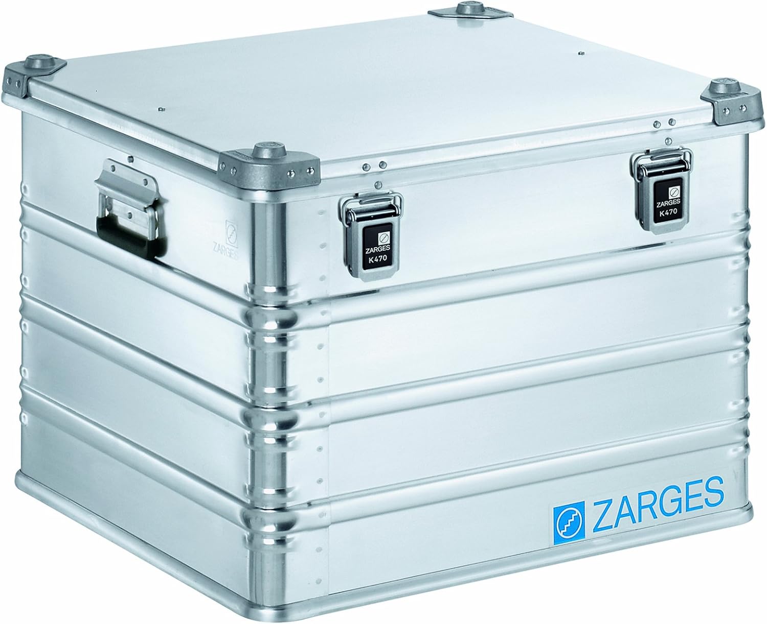 Zarges?K470 Aluminum Hard Protective Carrying Case, Portable Stackable Storage, Customizable Safe Lock Box, Dust and Water Resistant (44.1 x 28.3 x 18.9 Inches)
