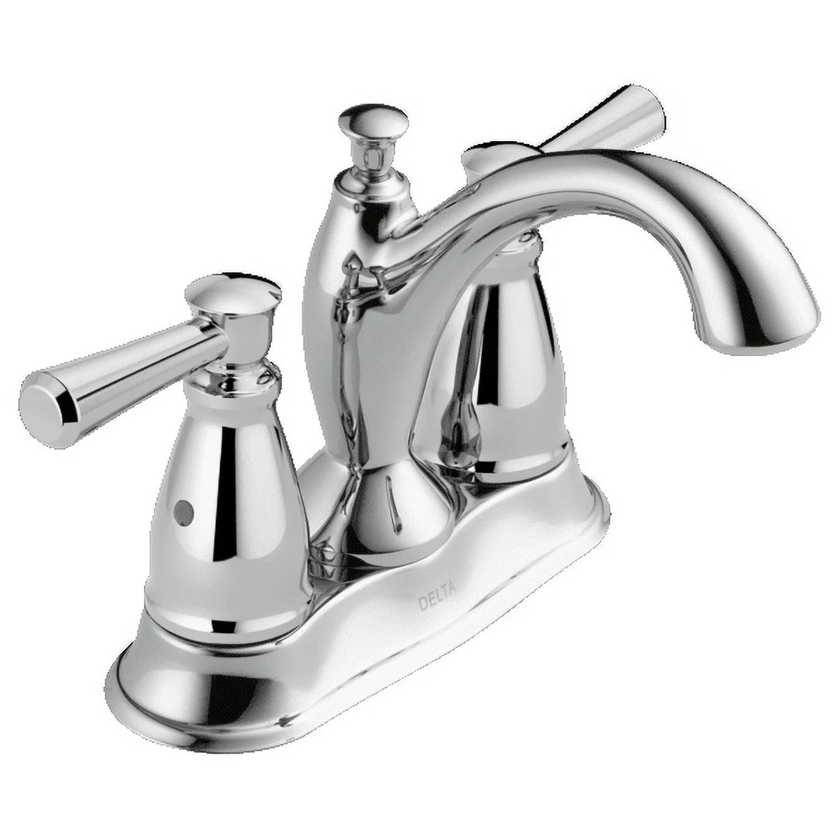 Delta Linden Two Handle Centerset Bathroom Faucet with Metal Drain Assembly in Chrome 2593-MPU-DST