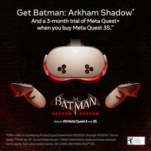 Meta Quest 3 512GB — Ultimate Mixed Reality Experiences — Get Batman: Arkham Shadow and a 3-Month Trial of Meta Quest+ Included