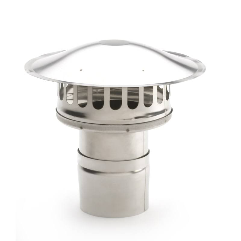 Heat-Fab CCA08RC 8x22 Saf-T Vent CI+ Storm Collar u0026 Rain Cap Stainless Steel