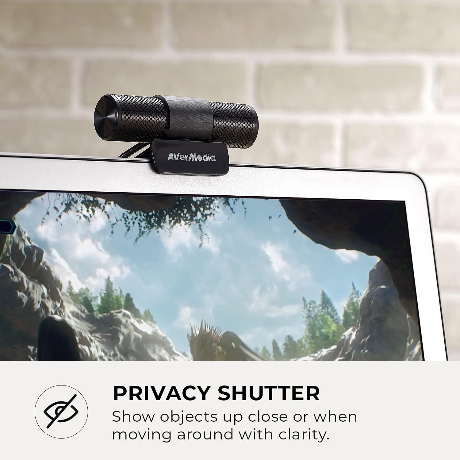 AVerMedia Live Streamer CAM 313: Full HD 1080P Streaming Webcam, Privacy Shutter, Dual Microphone, 360 Degree Swivel Design, Exclusive AI Facial Tracking Stickers. (PW313)