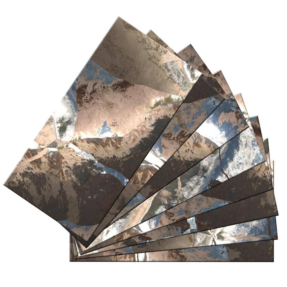 Instant Mosaic Upscale Designs by EMA 16-Pack 3-in x 6-in Glossy Glass Subway Peel u0026 Stick Tile | 04431