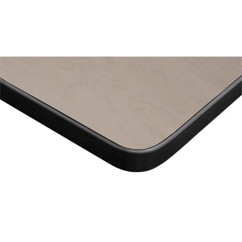 Regency 72x22 x 24x22 Kee Training Table- Maple/ Black u0026 2 Zeng Stack Chairs- Grey