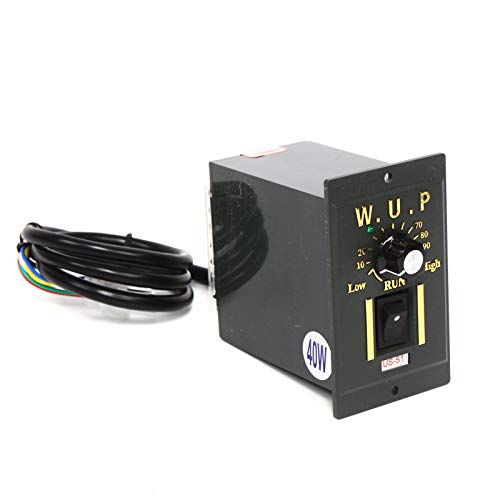 Variable Speed Geared Motor, 110V AC Gear Reduction Motor Adjustable Single-Phase High Torque Electric Gear Motor with Speed Controller 0-45RPM 120W 30K(Reduction Ratio 1:30)