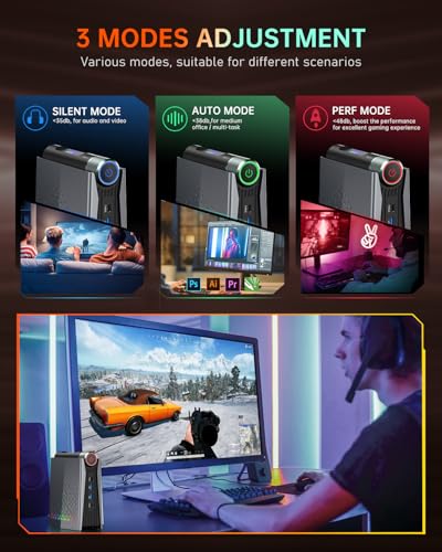 ACEMAGICIAN Kron Mini K1 Mini PC, Ryzen 7 5700U, 32GB DDR4 1TB NVMe SSD Mini Computers, Small Light Gaming PC 4K@60Hz Triple Display, Mini Desktop WiFi6 | Bluetooth 5.2 | Dual Channel | Auto Power On
