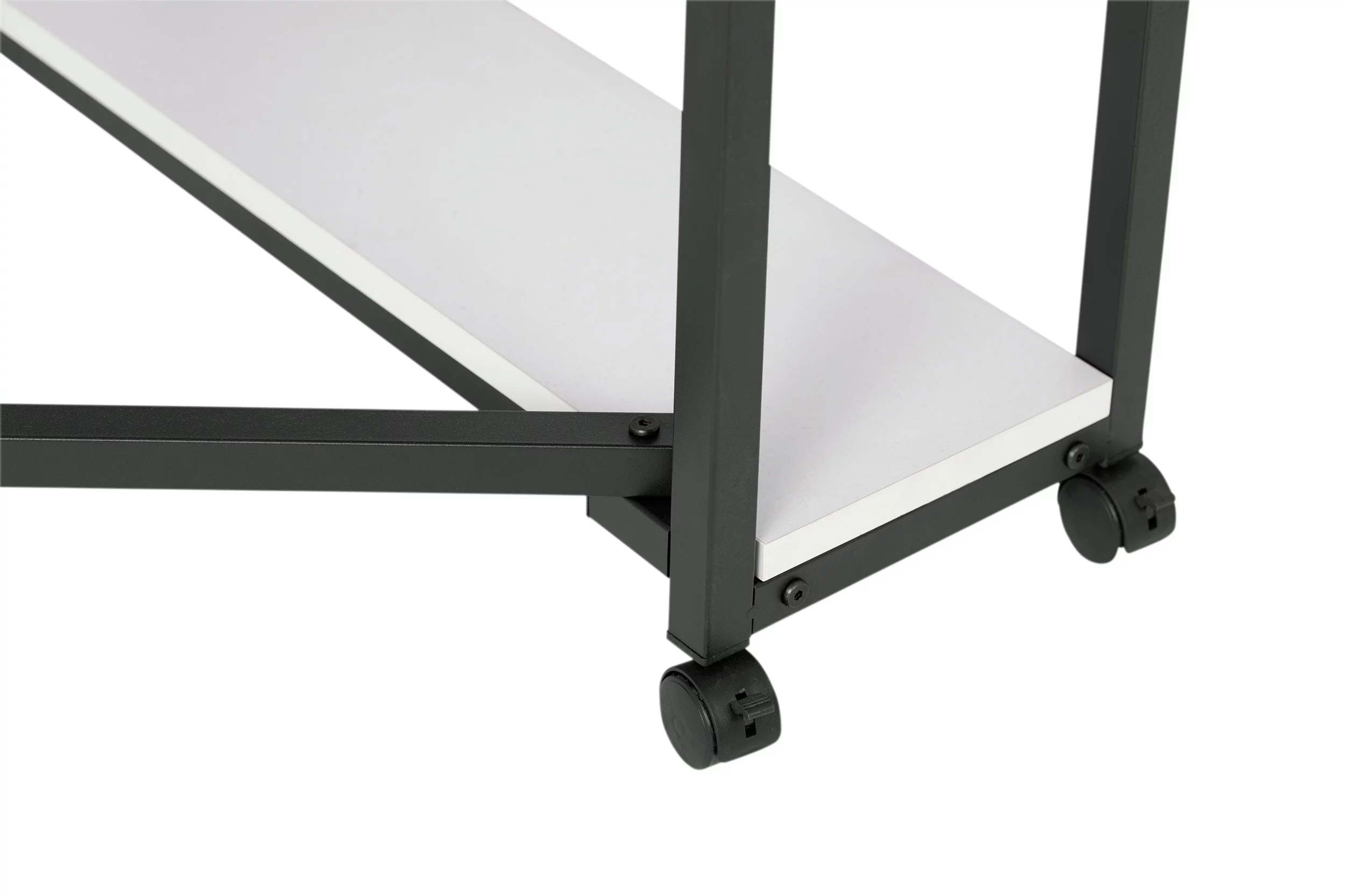 Sew Ready Mobile Fabric Cutting Table with Storage 30" H in Charcoal/White