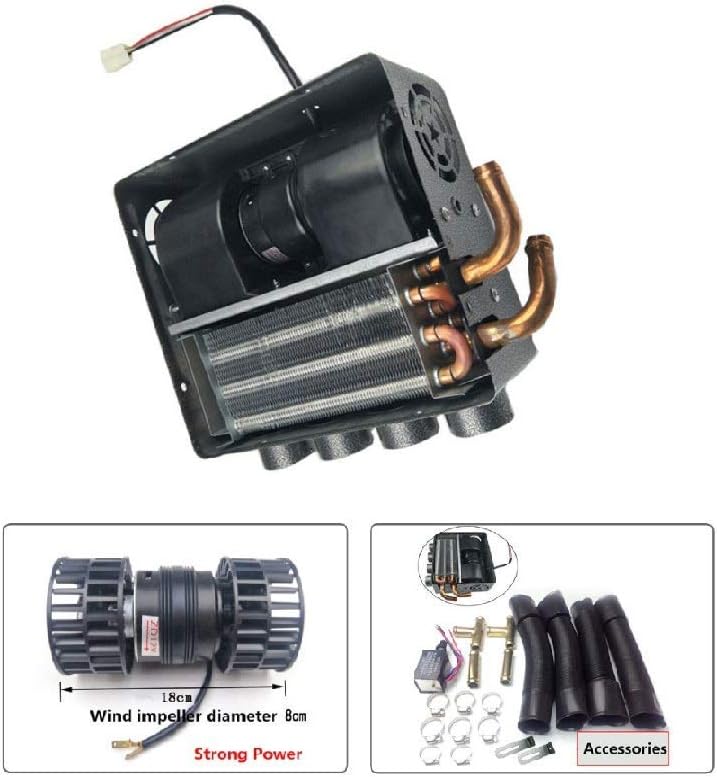 Auto 4 Port Underdash Compact Heater Kit 13X Copper Tube+Speed Switch Set for Truck Universal Trucks Minivans Excavators Harvesters Tricycles